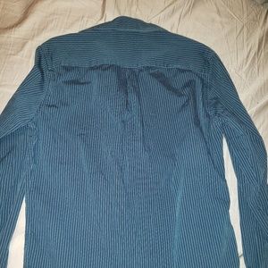 APT 9 Blue Striped Slim Fit Button Down Size S